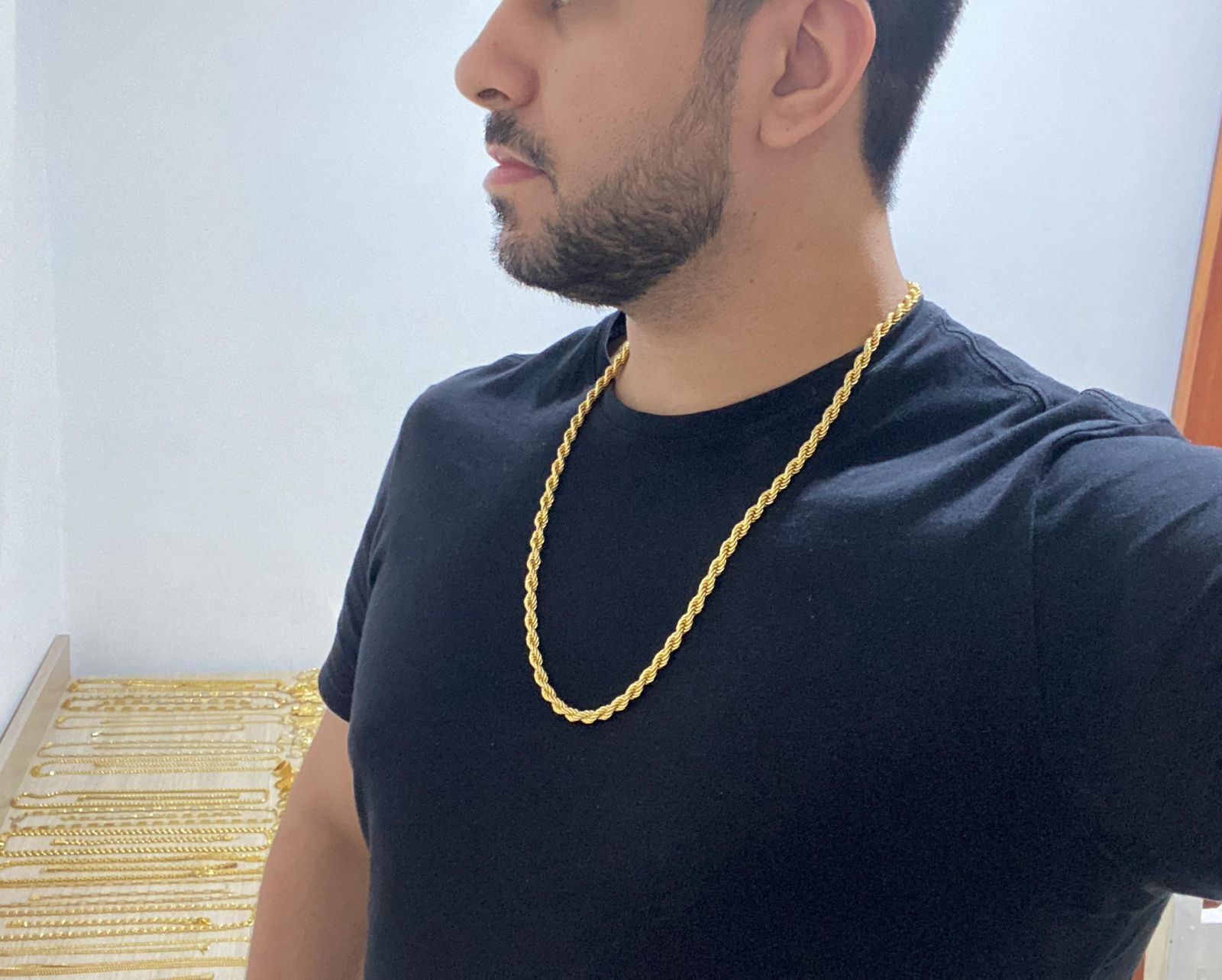 Conjunto Elo Baiano 8MM + Pingente Nossa Senhora
